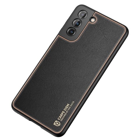 Dux Ducis Yolo eleganckie etui pokrowiec ze skóry ekologicznej Samsung Galaxy S21 FE czarny