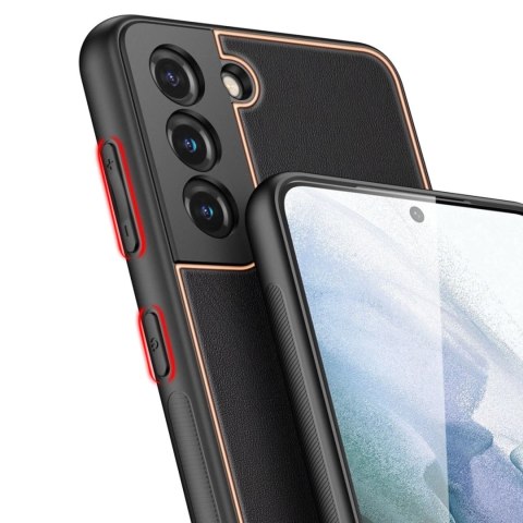 Dux Ducis Yolo eleganckie etui pokrowiec ze skóry ekologicznej Samsung Galaxy S21 FE czarny