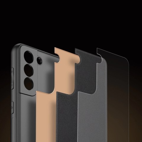Dux Ducis Yolo eleganckie etui pokrowiec ze skóry ekologicznej Samsung Galaxy S21 FE czarny