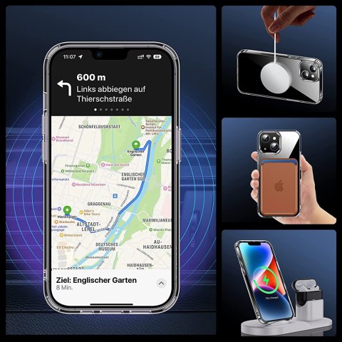 Etui ochronne na telefon Ultra Slim Mag obudowa do MagSafe case do Qi do Apple iPhone 13 Przezroczysty
