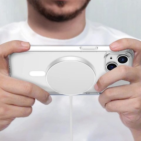Etui ochronne na telefon Ultra Slim Mag obudowa do MagSafe case do Qi do Apple iPhone 13 Przezroczysty