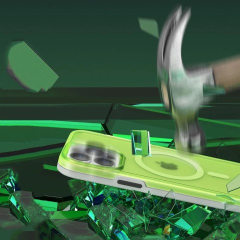 Kingxbar PQY Fluorescence Series magnetyczne etui do iPhone 13 Pro Max obudowa pokrowiec czerwony (kompatybilne z MagSafe)