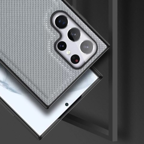 Dux Ducis Fino etui pokrowiec pokryty nylonowym materiałem Samsung Galaxy S22 Ultra niebieski