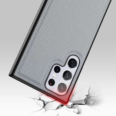 Dux Ducis Fino etui pokrowiec pokryty nylonowym materiałem Samsung Galaxy S22 Ultra niebieski
