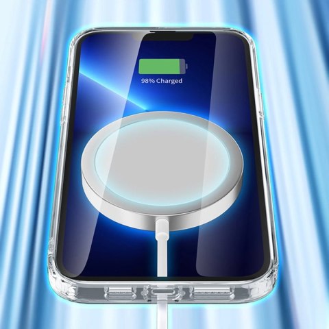 Kingxbar PQY Crystal Series magnetyczne etui do iPhone 13 Pro Max obudowa pokrowiec przezroczysty (kompatybilne z MagSafe)