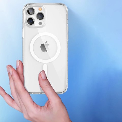 Kingxbar PQY Crystal Series magnetyczne etui do iPhone 13 Pro Max obudowa pokrowiec przezroczysty (kompatybilne z MagSafe)