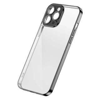Joyroom Chery Mirror Case etui pokrowiec do iPhone 13 Pro Max obudowa z metaliczną ramką czarny (JR-BP909 black)