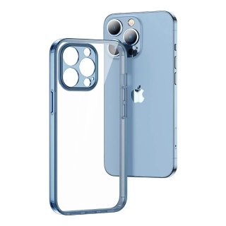 Joyroom Star Shield Case etui pokrowiec do iPhone 13 Pro Max sztywna obudowa niebieski (JR-BP913 transparent blue)