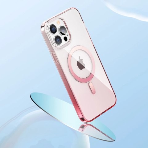 Kingxbar PQY Pure Series magnetyczne etui do iPhone 13 obudowa pokrowiec czerwony (kompatybilne z MagSafe)