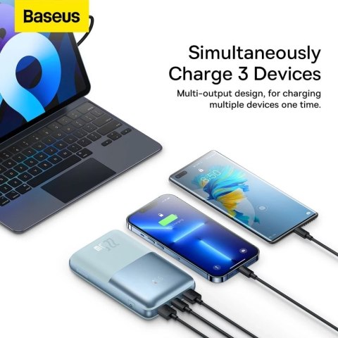 BASEUS PPBD2 BIPOW PRO 22.5W DIGITAL DISPLAY POWER BANK 20000MAH BLUE