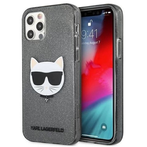 Karl Lagerfeld KLHCP12LCHTUGLB iPhone 12 Pro Max 6,7" czarny/black hardcase Glitter Choupette