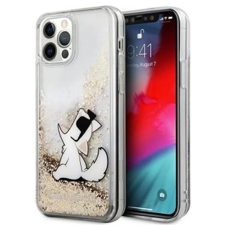 Karl Lagerfeld KLHCP12LGCFD iPhone 12 Pro Max złoty/gold hardcase Liquid Glitter Choupette Fun