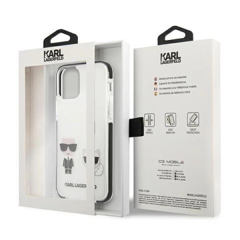 Karl Lagerfeld KLHCP12MTPEKCW iPhone 12/ 12 Pro hardcase biały/white Karl&Choupette
