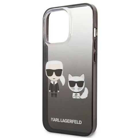 Karl Lagerfeld KLHCP13XTGKCK iPhone 13 Pro Max 6,7" hardcase czarny/black Gradient Ikonik Karl & Choupette