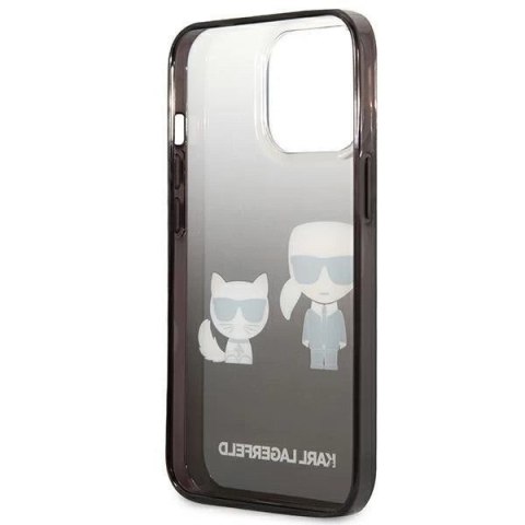 Karl Lagerfeld KLHCP13XTGKCK iPhone 13 Pro Max 6,7" hardcase czarny/black Gradient Ikonik Karl & Choupette