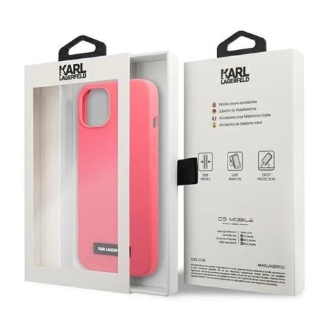Karl Lagerfeld KLHCP13MSLMP1PI iPhone 13 6,1" hardcase fuksja/fuchsia Silicone Plaque