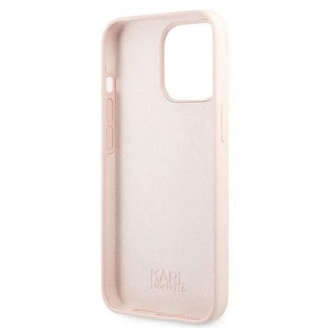 Karl Lagerfeld KLHMP13XSSKCI iPhone 13 Pro Max 6,7" hardcase jasnoróżowy/light pink Silicone Ikonik Karl & Choupette Magsafe