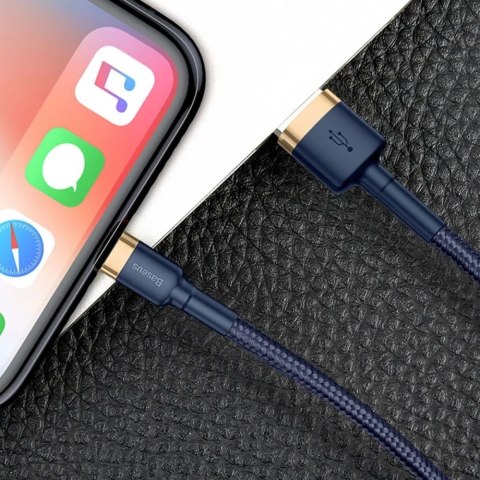 BASEUS CAFULE LIGHTNING CABLE 100CM NAVY BLUE/GOLD