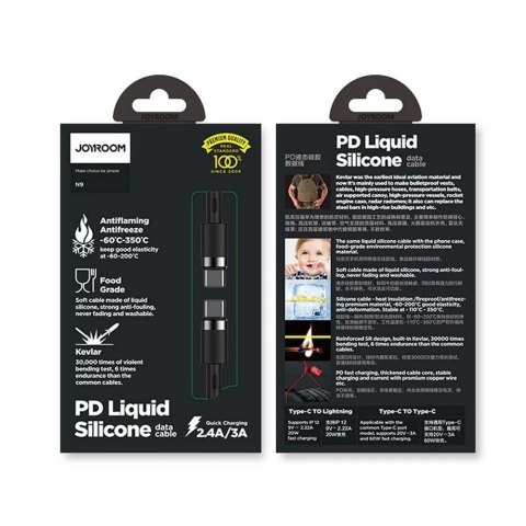Joyroom s-1230n9 type-c to type-c cable pd60w/3a 120cm black