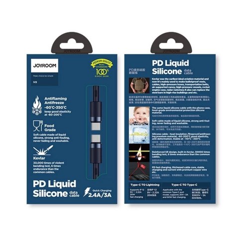 Joyroom s-1230n9 type-c to type-c cable pd60w/3a 120cm blue