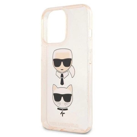 Karl Lagerfeld KLHCP13LKCTUGLGO iPhone 13 Pro / 13 6,1" złoty/gold hardcase Glitter Karl`s & Choupette