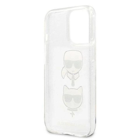 Karl Lagerfeld KLHCP13LKCTUGLS iPhone 13 Pro / 13 6,1" srebrny/silver hardcase Glitter Karl`s & Choupette
