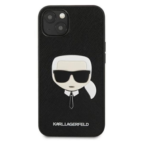 Karl Lagerfeld KLHCP13SSAKHBK iPhone 13 mini 5,4" czarny/black hardcase Saffiano Ikonik Karl`s Head