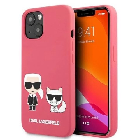 Karl Lagerfeld KLHCP13SSSKCP iPhone 13 mini 5,4" hardcase różowy/pink Silicone Karl & Choupette