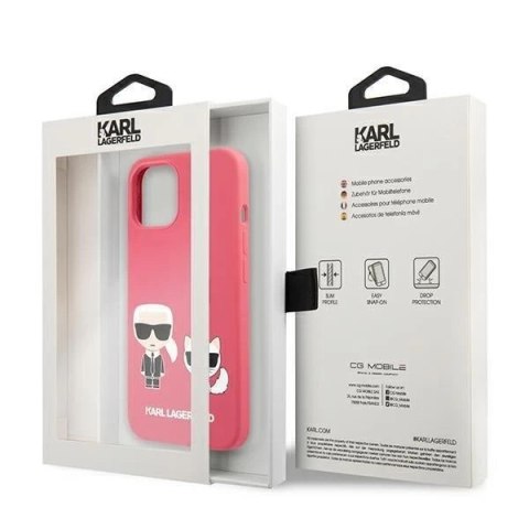 Karl Lagerfeld KLHCP13SSSKCP iPhone 13 mini 5,4" hardcase różowy/pink Silicone Karl & Choupette
