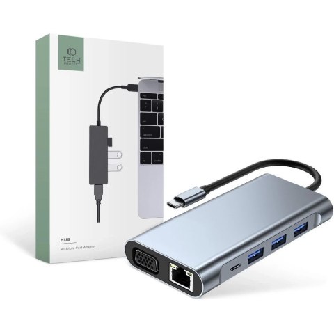 V7-hub adapter 10in1 grey