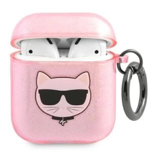 Karl Lagerfeld KLA2UCHGP AirPods cover różowy/pink Glitter Choupette
