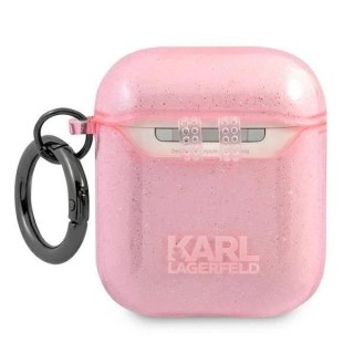 Karl Lagerfeld KLA2UCHGP AirPods cover różowy/pink Glitter Choupette