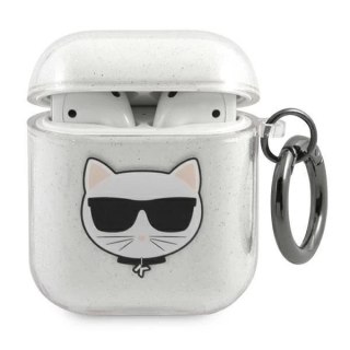 Karl Lagerfeld KLA2UCHGS AirPods cover srebrny/silver Glitter Choupette