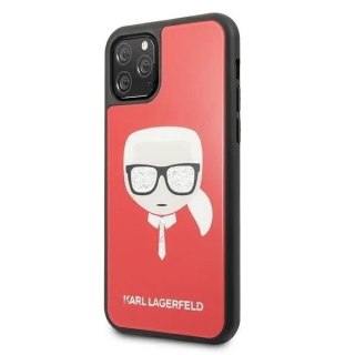 Karl Lagerfeld KLHCN58DLHRE iPhone 11 Pro czerwony/red Iconic Glitter Karl`s Head