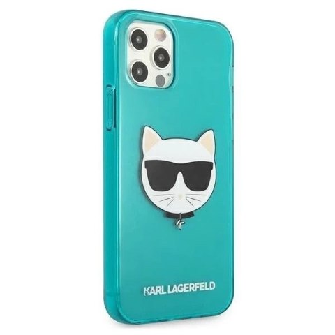 Karl Lagerfeld KLHCP12LCHTRB iPhone 12 Pro Max 6,7" niebieski/blue hardcase Glitter Choupette Fluo