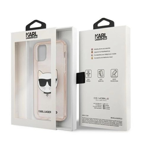 Karl Lagerfeld KLHCP12LCHTUGLGO iPhone 12 Pro Max 6,7" złoty/gold hardcase Glitter Choupette