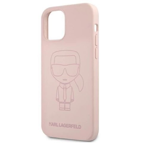 Karl Lagerfeld KLHCP12SSILTTPI iPhone 12 mini 5,4" Silicone Ikonik Outline różowy/pink