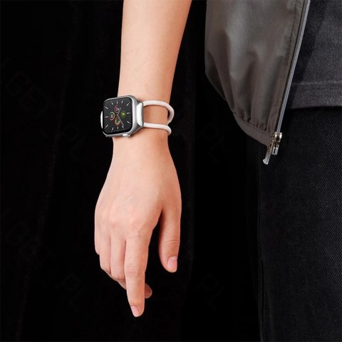 BASEUS Pasek do Apple Watch 3/4/5/6/SE 38-40mm Biały/różowy