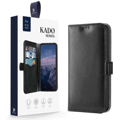 Dux Ducis Kado kabura etui portfel pokrowiec z klapką iPhone 12 Pro Max czarny