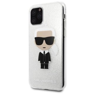 Karl Lagerfeld KLHCN58TPUTRIKSL iPhone 11 Pro srebrny/silver Glitter Ikonik Karl