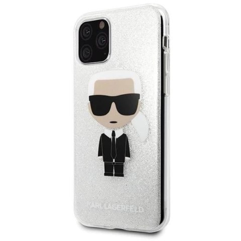 Karl Lagerfeld KLHCN58TPUTRIKSL iPhone 11 Pro srebrny/silver Glitter Ikonik Karl