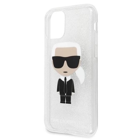 Karl Lagerfeld KLHCN58TPUTRIKSL iPhone 11 Pro srebrny/silver Glitter Ikonik Karl