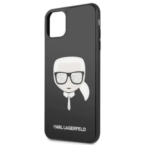 Karl Lagerfeld KLHCN65DLHBK iPhone 11 Pro Max czarny/black Iconic Glitter Karl`s Head
