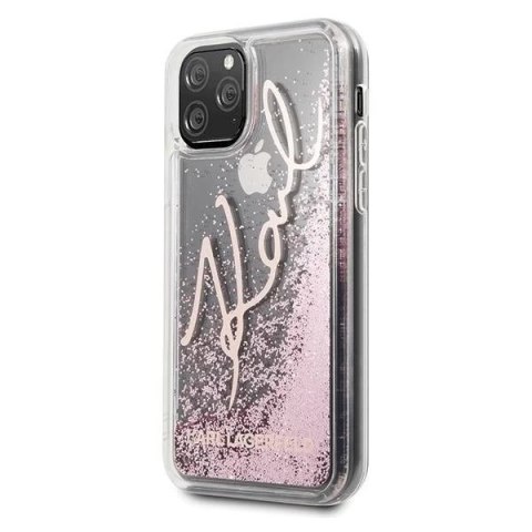 Karl Lagerfeld KLHCN65TRKSRG iPhone 11 Pro Max różowo-złoty/rose gold Glitter Signature
