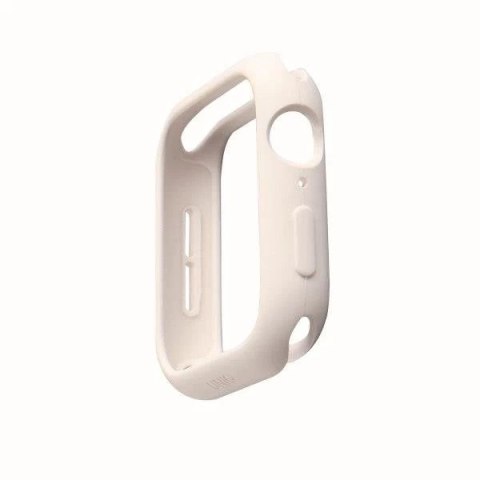 UNIQ etui Lino Apple Watch Series 4/5/6/SE 44mm. biały/dove white