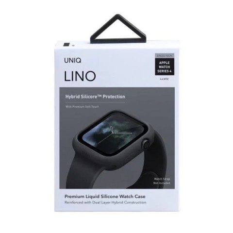 UNIQ etui Lino Apple Watch Series 4/5/6/SE 44mm. czarny/ash black