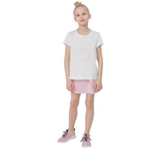 Koszulka dla dziewczynki 4F biała HJL22 JTSD003 10S Koszulka dla dziewczynki 4F biała HJL22 JTSD003 10S