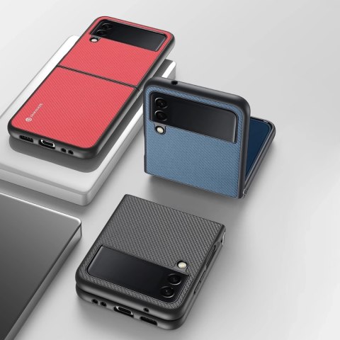Dux Ducis Fino etui pokrowiec pokryty nylonowym materiałem Samsung Galaxy Z Flip4 niebieski
