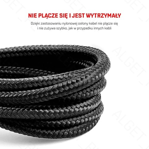 Kabel nylonowy Baseus Cafule Micro-USB 1.5A 200cm Czerwony