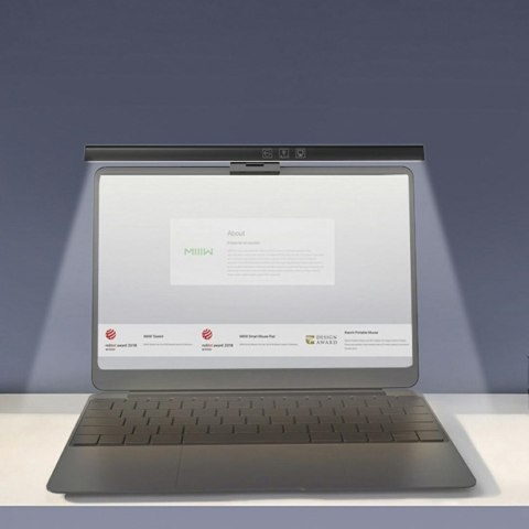 Lampa lampka LED biurkowa nad monitor, komputer, ekran LCD regulowana listwa czarna